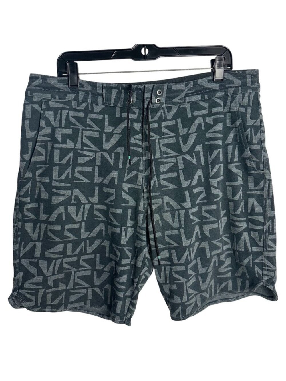 Vissla Locker Eco Sofa Surfer Shorts Mens Large Phantom Gray Hybrid Knit Gym L